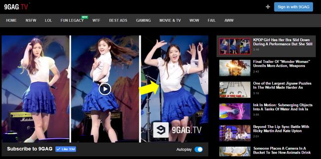 Thành viên girlgroup tuột miếng độn ngực được khen chuyên nghiệp trên 9gag - Ảnh 1.