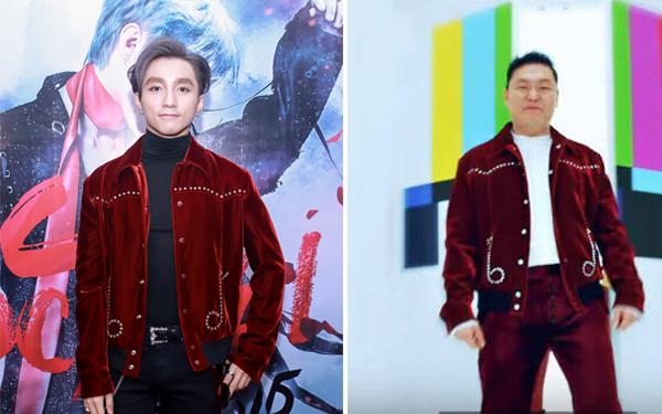 Thật tình cờ và thật bất ngờ, có ngày PSY lại đụng áo 40 triệu của Sơn Tùng MTP - Ảnh 1.