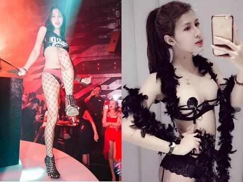 Quẩy nhiệt trên bar, hot girl chuyển giới Trâm Anh lộ vòng 1 'nóng' mắt