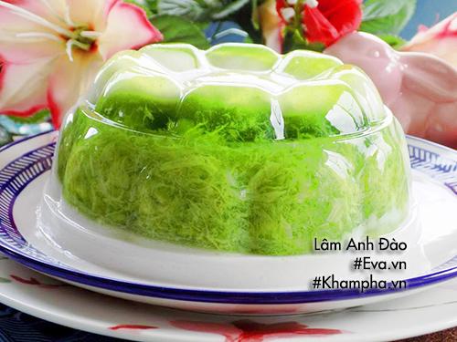 cach lam thach la dua rung xanh sieu hot, ai thay cung me - 12