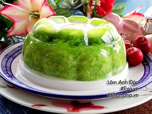 cach lam thach la dua rung xanh sieu hot, ai thay cung me - 13