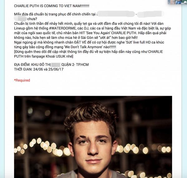 Charlie Puth đến Việt Nam - 1