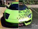 Cộng đồng mạng phát 'điên' với chiếc siêu xe  Lamborghini Aventador bị 'vẽ bậy'
