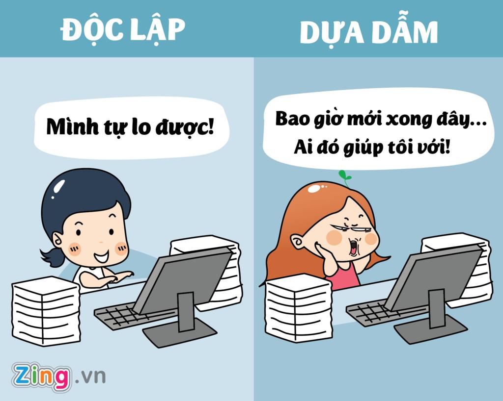 Su khac nhau giua con gai doc lap va chi biet dua dam hinh anh 6