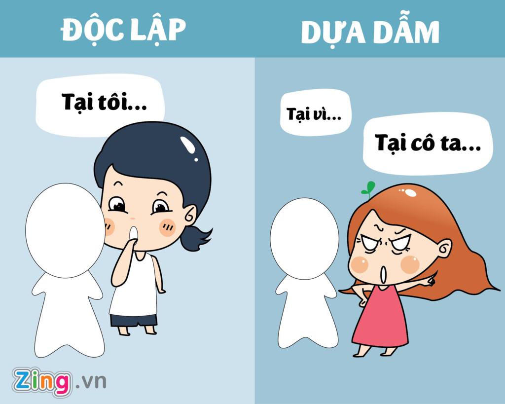 Su khac nhau giua con gai doc lap va chi biet dua dam hinh anh 8