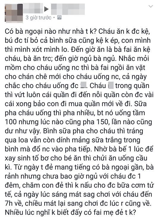 Con gái nói xấu mẹ đẻ vừa bẩn vừa lười, rảnh mà ham ngủ, không thức đêm trông cháu khiến dân mạng dậy sóng - Ảnh 1.