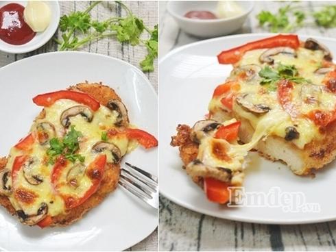 Pizza làm từ 100% thịt gà siêu ngon cho bé nhân ngày 1/6