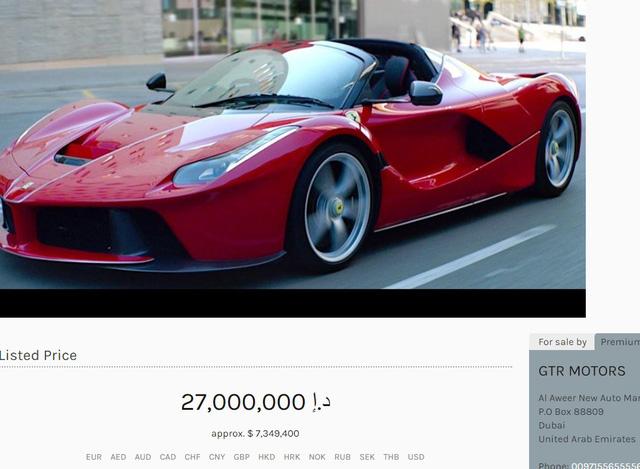 Triệu phú dầu lửa cũng phải khóc thét với giá của chiếc siêu xe Ferrari LaFerrari Aperta này - Ảnh 1.