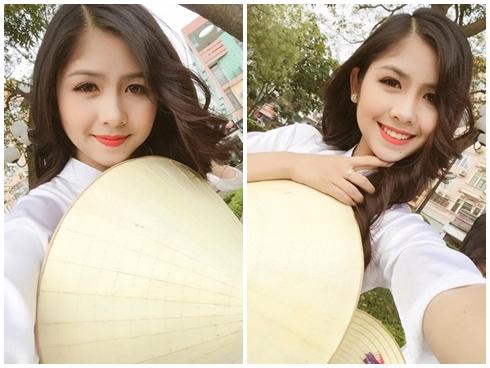 Hot girl 'mắt lác' Hải Dương khoe ảnh áo dài trắng tinh khôi