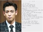 T.O.P viết thư tay xin lỗi người hâm mộ và các thành viên Big Bang sau cáo buộc sử dụng cần sa