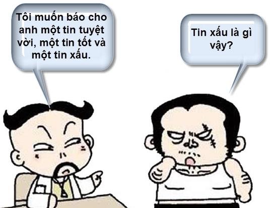 Truyện tranh: Tin tuyệt vời, tin tốt và tin xấu!