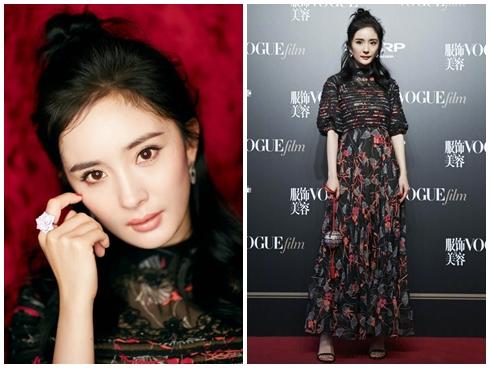 'Bà mẹ một con' Dương Mịch không có đối thủ trên thảm đỏ Vogue Film 2017