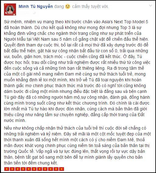 Minh Tú: 'Danh hiệu Á quân Asia's Next Top Model 2017 -1