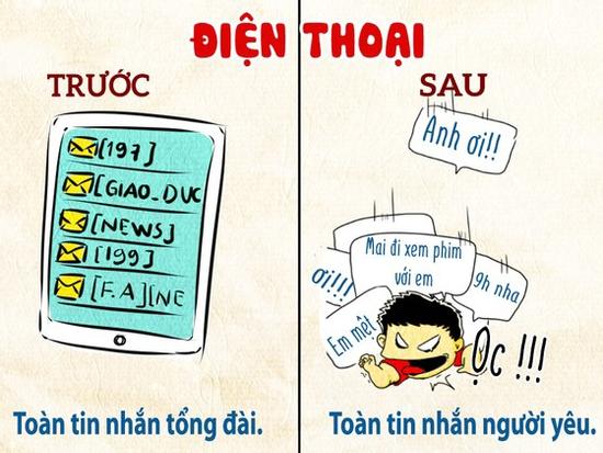 Sự thay đổi 'chóng mặt' của con trai trước và sau khi yêu