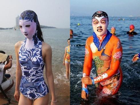 Dân Trung Quốc lại 'phát cuồng' với áo tắm như tượng sứ