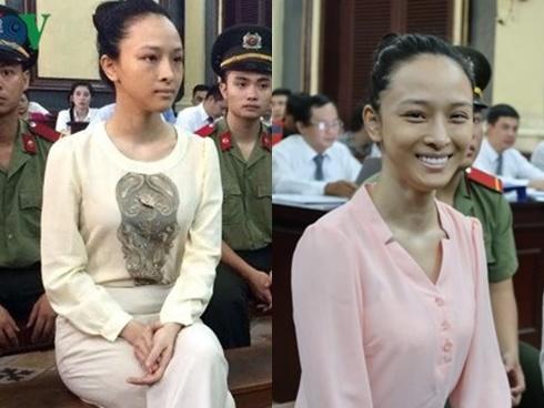 2 chiếc áo đặc biệt hoa hậu Phương Nga mặc từ lúc bắt đầu phiên xử tới khi được tại ngoại
