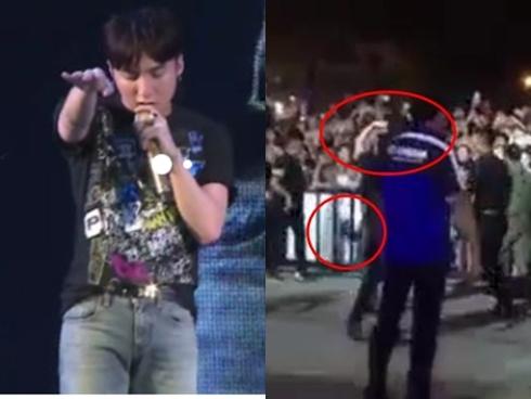 Sơn Tùng M-TP bị fan cuồng quá khích, quăng đồ vào người khi đi diễn tỉnh