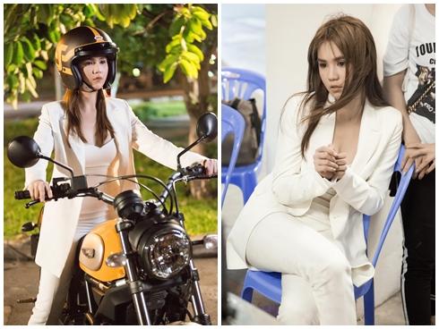 Hết học võ, Ngọc Trinh lại học lái mô-tô phân khối lớn để làm 'đả nữ'