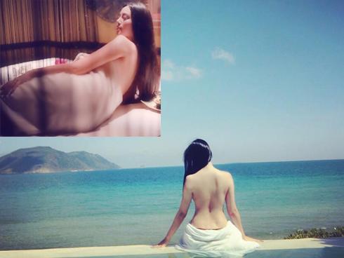 Trước khi lâm bồn, Huyền Baby tung khoảnh khắc khỏa thân cực kỳ gợi cảm