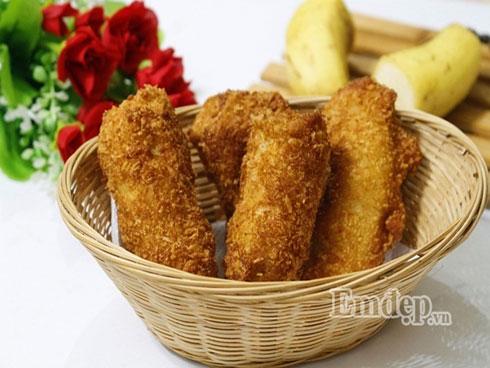 15 phút làm chuối tẩm bột chiên xù, món quà chiều đơn giản mà thành phẩm thì hết ý