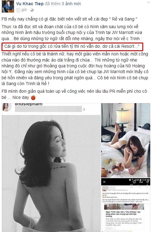 Vũ Khắc Tiệp 'nhảy đổng' khi Ngọc Trinh bị đàn em chỉ trích chụp ảnh -5