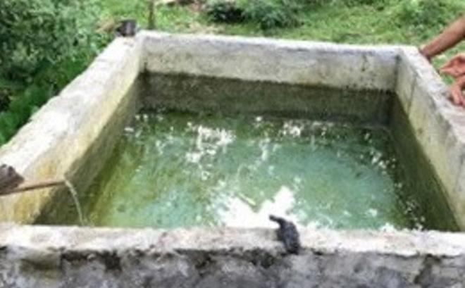 Bể nước sinh hoạt nơi 2 em bé chết đuối