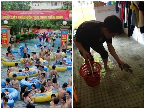 Những hành động 'bá đạo' của sinh viên ngày mưa bão