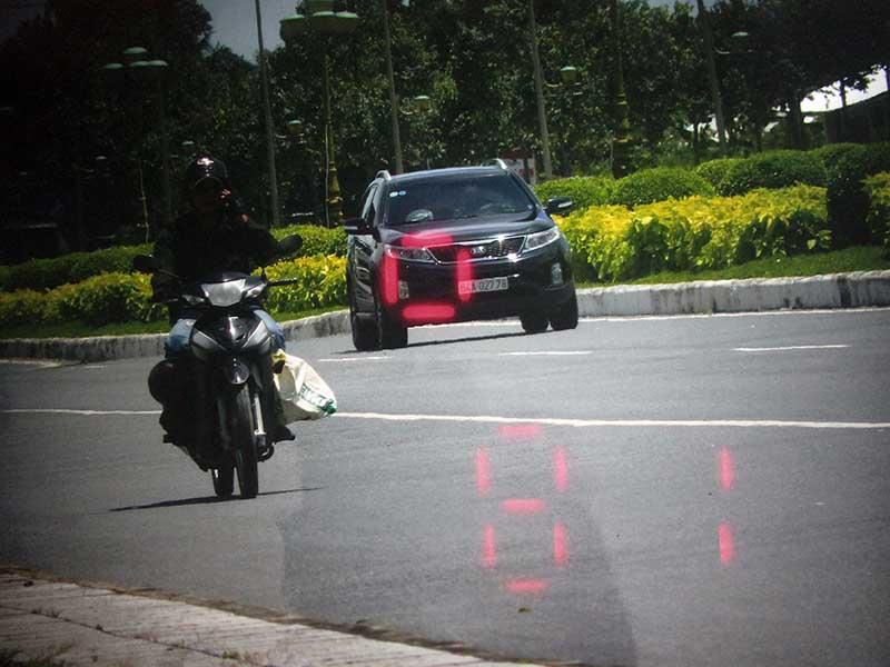 Hình ảnh được cho là xe đi quá tốc độ của Trung tướng Võ Văn Liêm