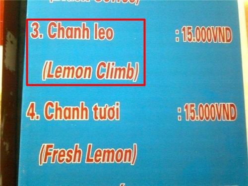 Ảnh hài: Khi thực đơn tiếng Anh được dịch kiểu... Việt hóa