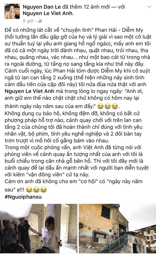 Đan Lê bật mí cảnh quay 'một sống, hai chết' với Việt Anh trong Người Phán Xử-3