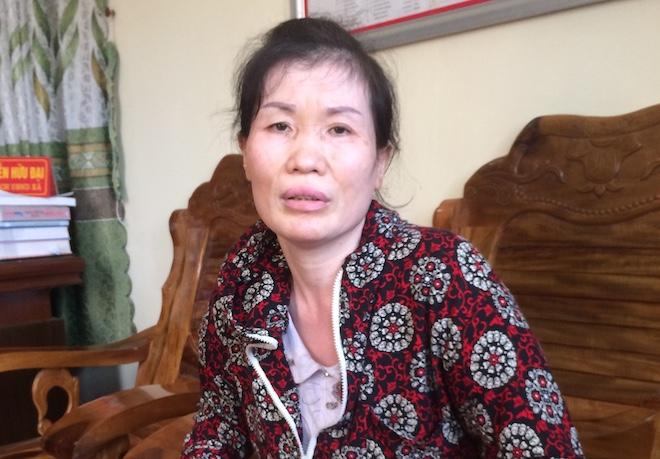 Bà Hà Thị Lương chia sẻ sự việc với PV.