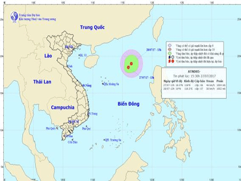 Dự báo thời tiết ngày 28/7: Xuất hiện áp thấp nhiệt đới mạnh cấp 6 trên Biển Đông