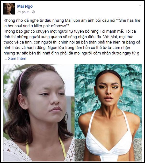 Mai Ngô cho tới giờ vẫn chưa hết ám ảnh khi là cô gái 'có cặp lông mày sát thủ'-1