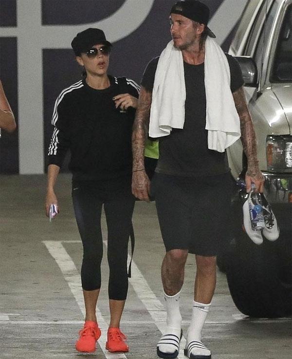 Vợ chồng Becks đi tập thể dục cùng nhau giữa tin đồn bất hòa-2