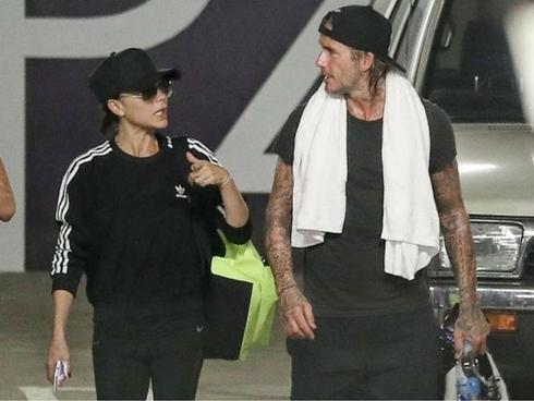 Vợ chồng Becks đi tập thể dục cùng nhau giữa tin đồn bất hòa