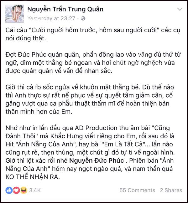 Đồng loạt nghệ sĩ Việt chúc mừng Đức Phúc đã có diện mạo nam thần-9