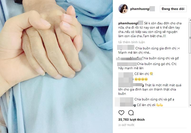 Nghệ sĩ Việt động viên Phạm Hương vượt qua nỗi đau mất bố-2