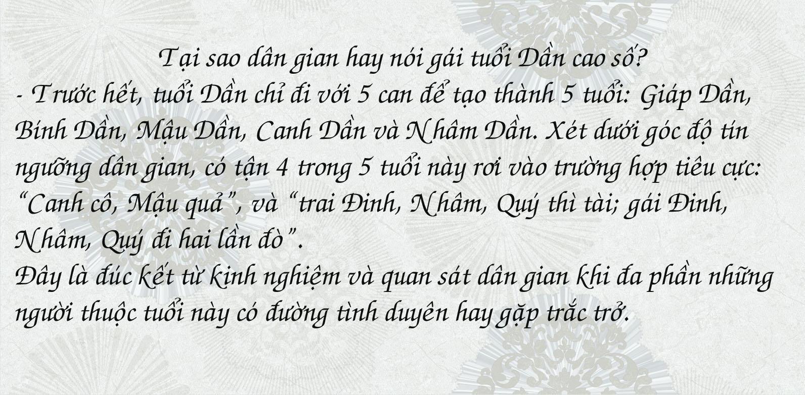 Vì sao con gái tuổi Dần hay bị coi là cao số, tướng sát phu, lấy về như hổ dữ?-2