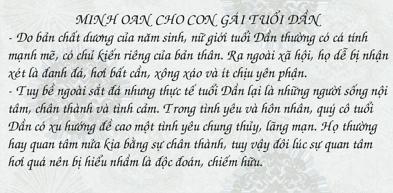 Vì sao con gái tuổi Dần hay bị coi là cao số, tướng sát phu, lấy về như hổ dữ?-5