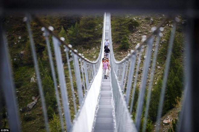 Cầu treo đi bộ dài nhất thế giới mở của đón du khách-3