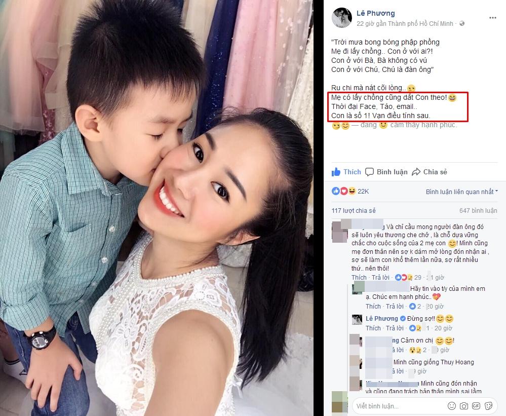 Sắp đến ngày tái hôn, Lê Phương khẳng định: 'Mẹ có lấy chồng cũng dắt con theo'-4