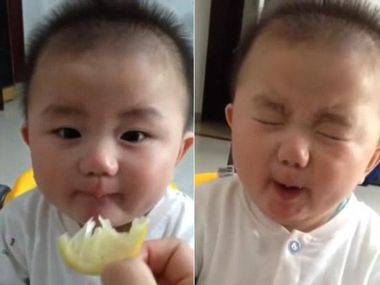 Clip hài: Biểu cảm của trẻ khi lần đầu ăn chanh