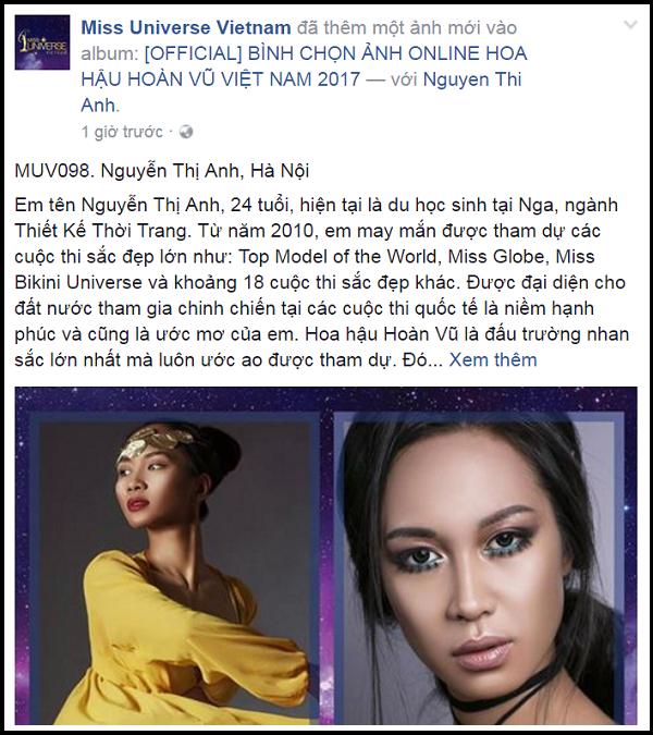 Xuất hiện thí sinh cao 1m83, thi 21 cuộc thi sắc đẹp tại Hoa hậu Hoàn vũ Việt Nam 2017-1