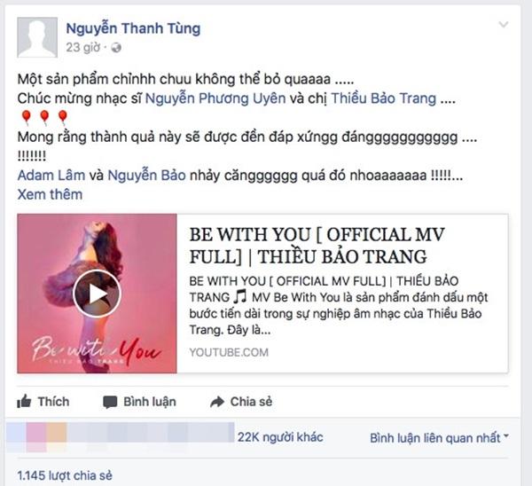 MV nửa tỷ của Thiều Bảo Trang bị nhiều 'dislike' vì fan Sơn Tùng-2