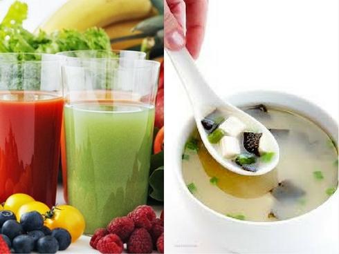 Giảm cân bằng soup hay nước trái cây tốt hơn?