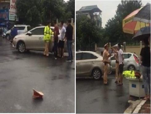 Người đàn ông vụt gậy golf vào cảnh sát giao thông trên phố Hà Nội