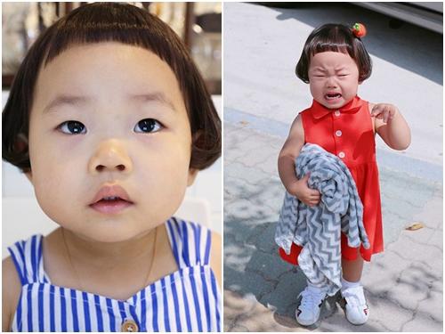 Cô nhóc Hàn Quốc có mái tóc 'gáo dừa' dễ thương đi đâu cũng được xuýt xoa