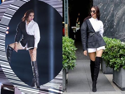 Hoàng Thùy và Võ Hoàng Yến cùng diện váy 'một mất một còn', ai mặc đẹp hơn?