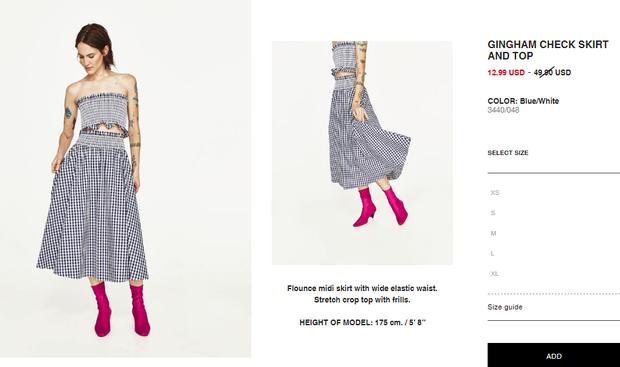 Bộ váy này đang được con gái Việt diện suốt trên Instagram, chứng tỏ gingham là hot trend 'phá đảo' hè 2017-7