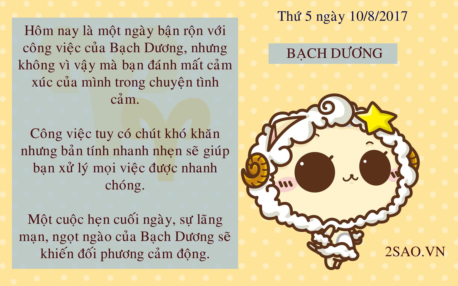 Tử vi thứ 5 ngày 10/8/2017 của 12 cung hoàng đạo-1